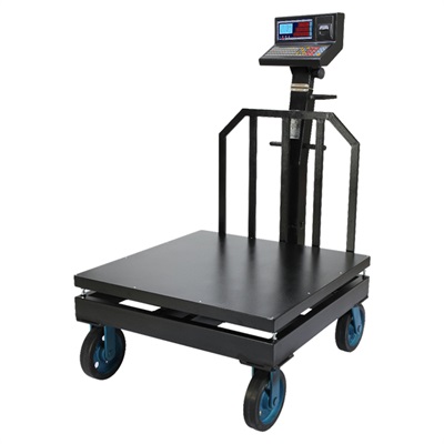 باسکول محک 1 تن 13000 پلاس چاپگردار چرخدار سینی 1×1 متر