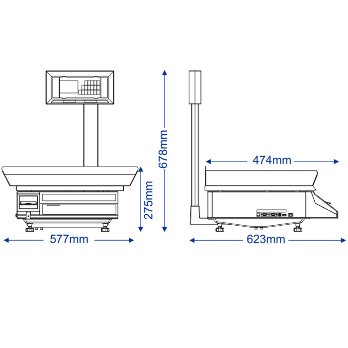 ابعاد ترازوی 14000SPBR